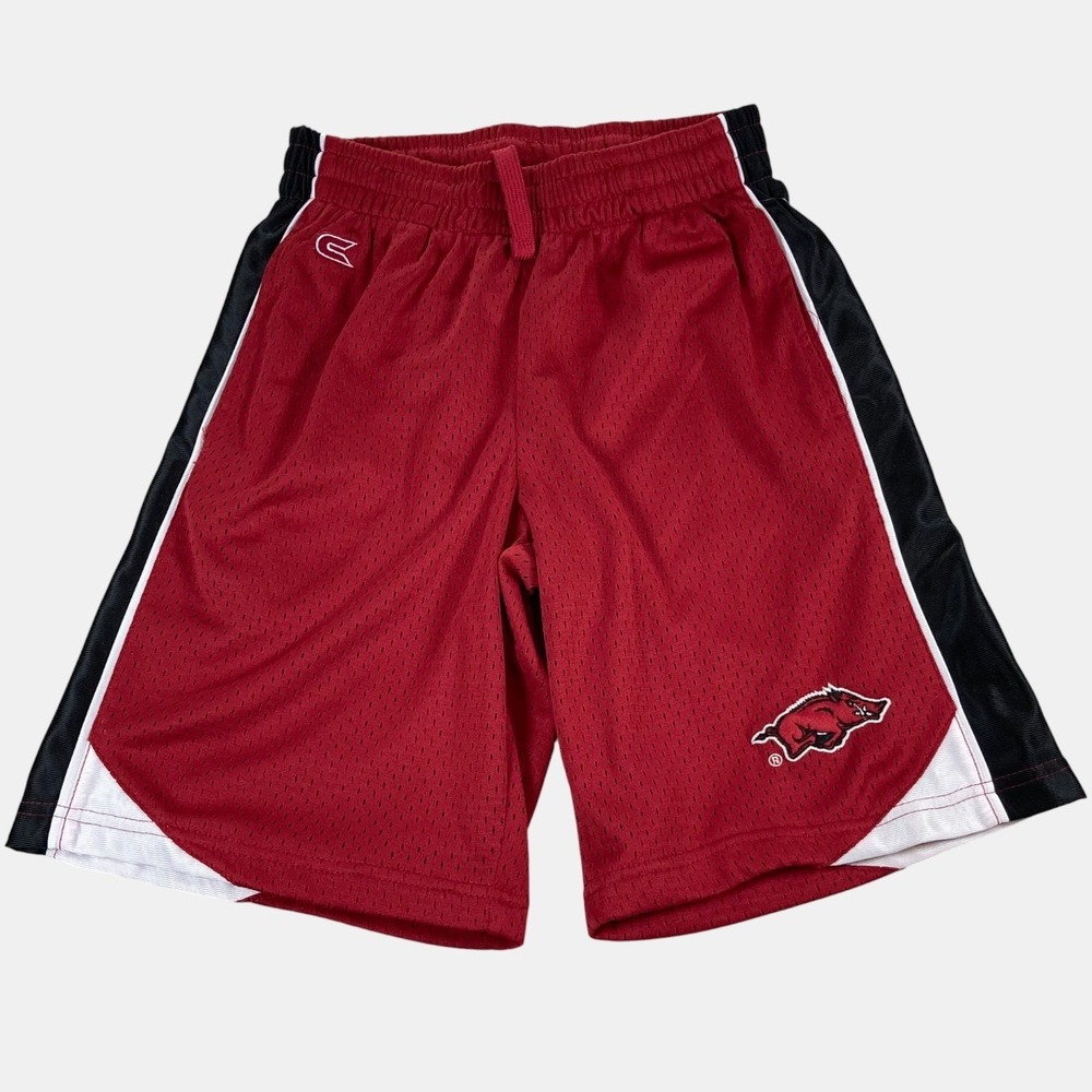 Arkansas Razorbacks‎ Youth Basketball Shorts Size M(12-14) Red Boys Athletic New